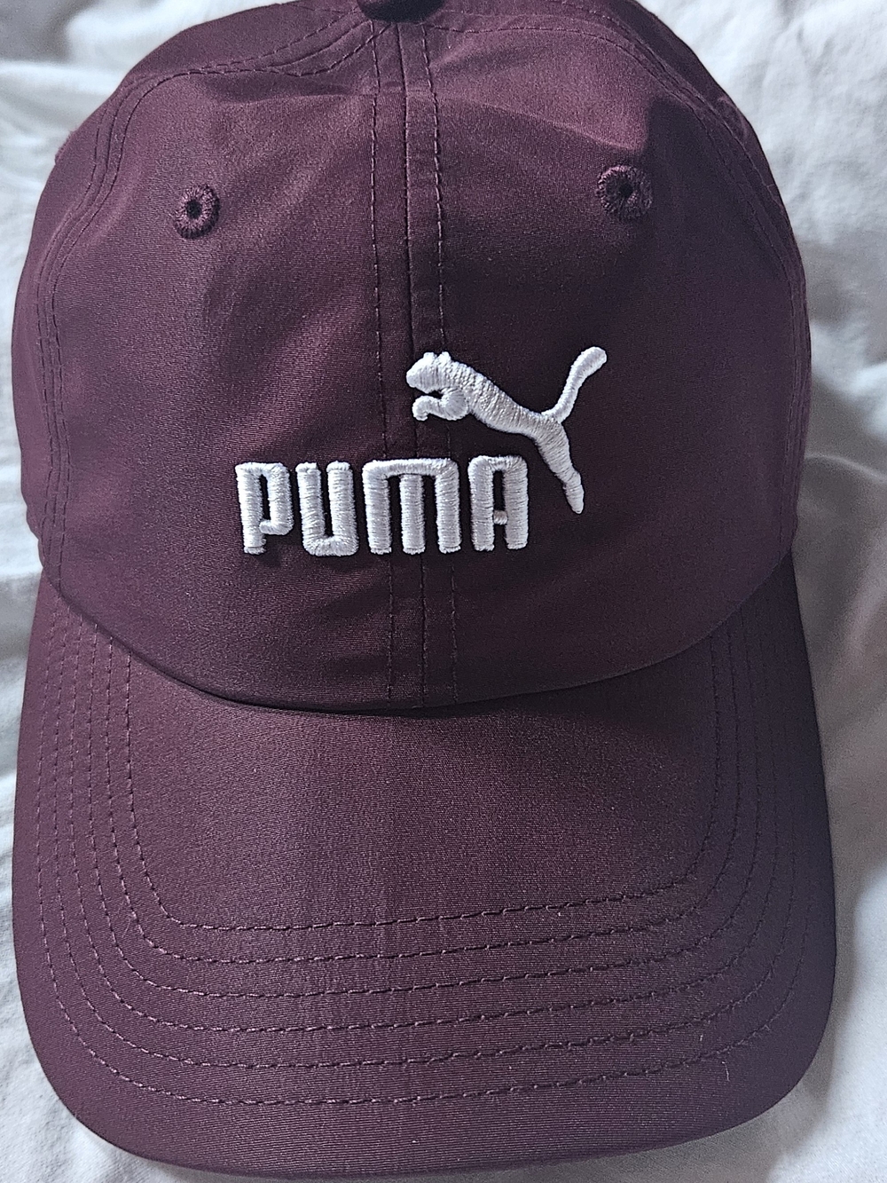 Puma Maroon Baseball Cap with White Logo